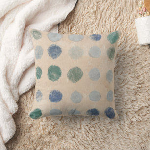 Almofada Travesseiro decorativo de pontos azul e verde