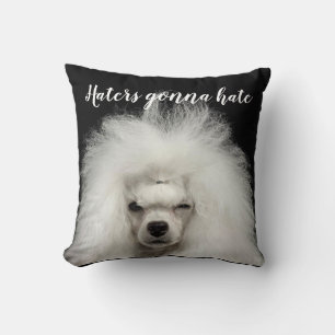Almofada Travesseiro decorativo de Poodle Padrão Engraçado