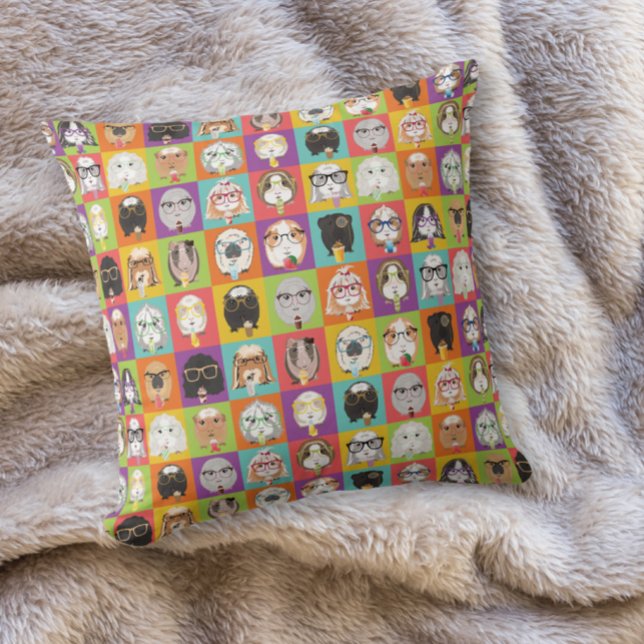 Almofada Travesseiro decorativo de Porcos da Guiné (Criador carregado)