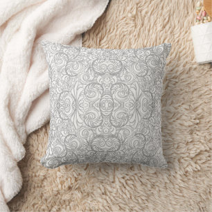 Almofada Travesseiro decorativo de prata de Paisley