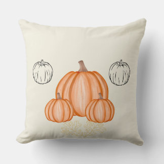 Almofada Travesseiro decorativo de Pumpkin Neutro em Queda