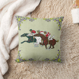 Almofada Travesseiro decorativo de Raça Cavalos