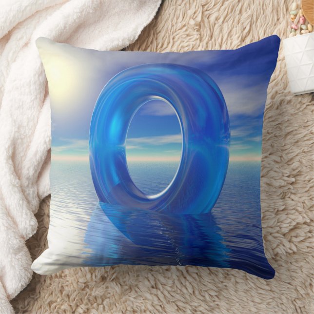 Almofada Travesseiro decorativo de Reflexões Azul (Cobertor)
