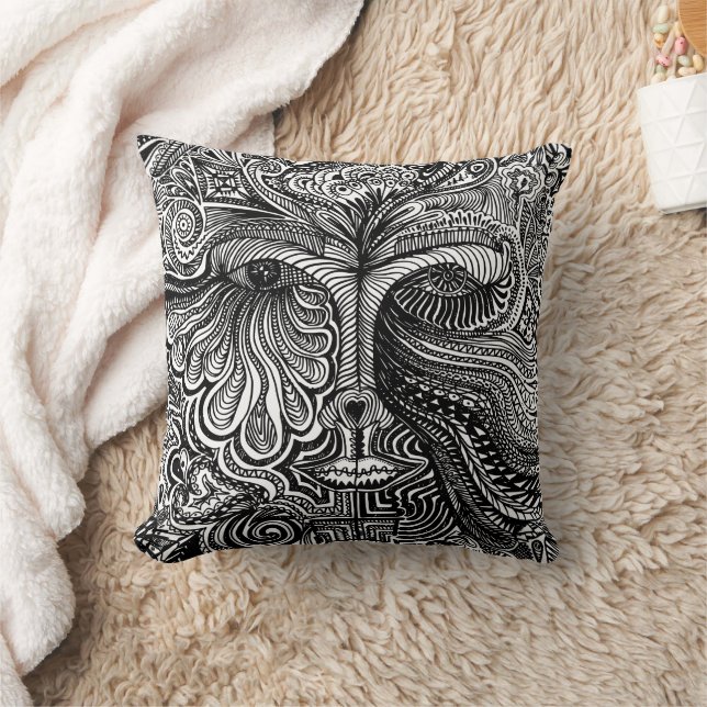 Almofada Travesseiro decorativo de retrato de triquete (Cobertor)