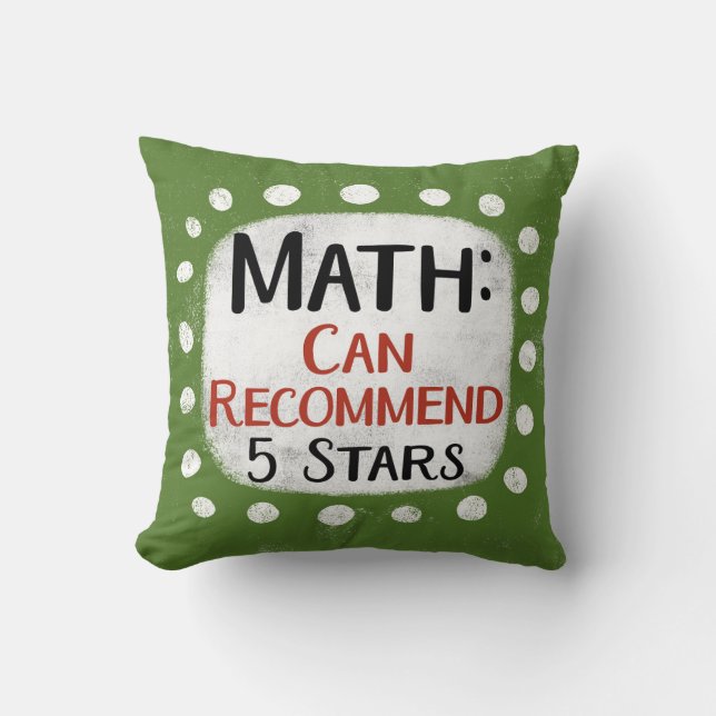 Almofada Travesseiro decorativo de Revisão de Matemática 5  (Frente)