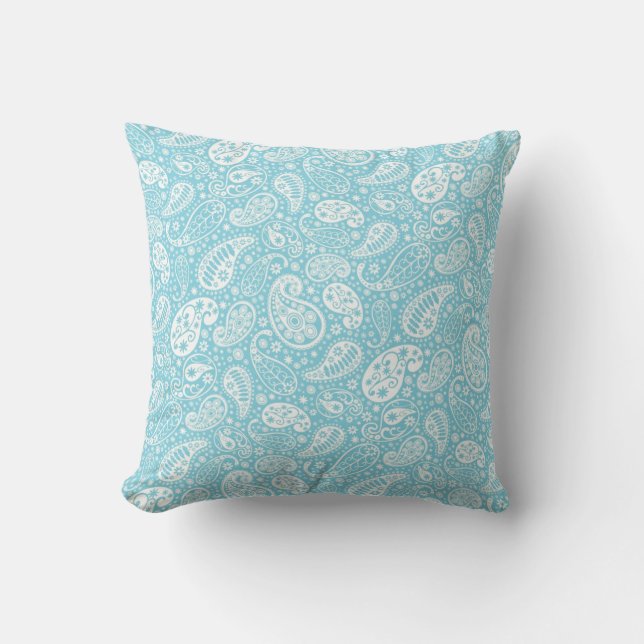 Almofada Travesseiro decorativo de salsa azul (Frente)