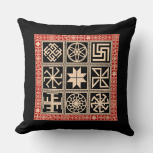 Almofada Travesseiro decorativo de Sinais de Amuleta Eslavo