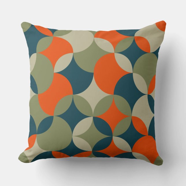 Almofada Travesseiro decorativo de Sobreposição do Círculo  (Frente)