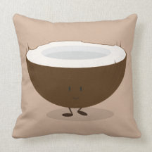 Travesseiro decorativo de sorriso do coco |
