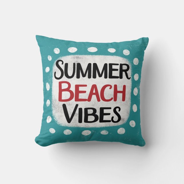 Almofada Travesseiro decorativo de Summer Beach Vibes (Frente)