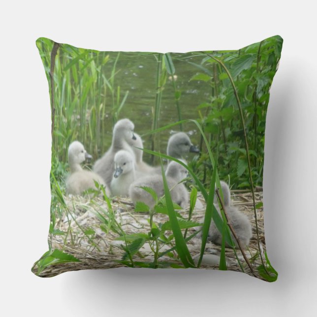 Almofada Travesseiro decorativo de Swans Bonito (Frente)