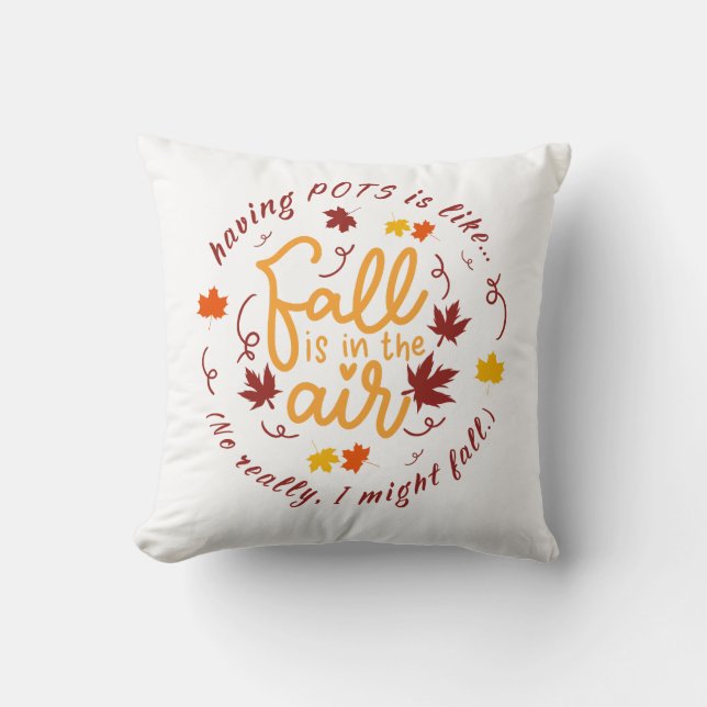 Almofada Travesseiro decorativo de Tema de Queda de potes (Frente)