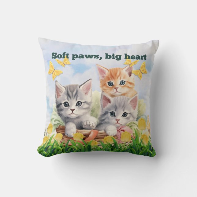 Almofada Travesseiro decorativo de Tema do Kitten (Frente)