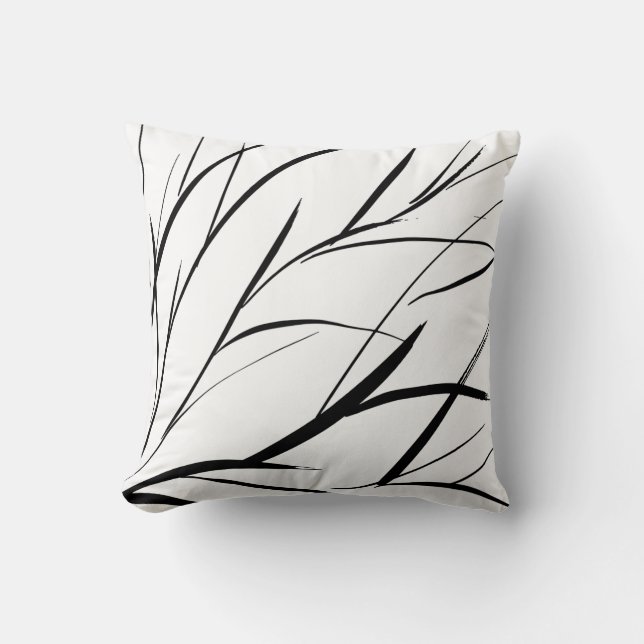 Almofada Travesseiro decorativo de textura esfregada a pret (Frente)