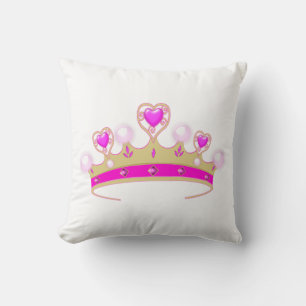 Almofada Travesseiro decorativo de Tiara Coração Rosa