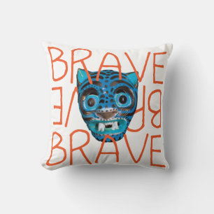 Almofada Travesseiro decorativo de Tigre Brave