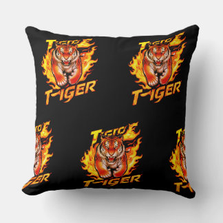 Almofada Travesseiro decorativo de Tigre Preto