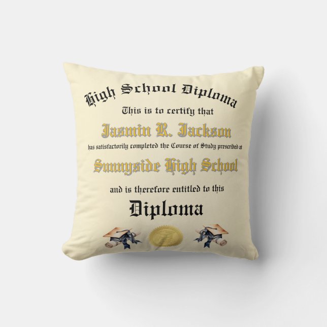 Almofada Travesseiro decorativo de Travesseiro de Graduação (Frente)