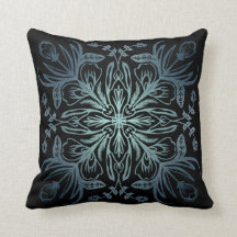 Travesseiro decorativo de Turquesa Boho Black Indi