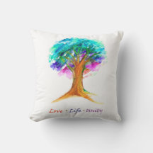Travesseiro decorativo de Unidade de Amor da Árvor