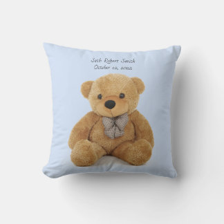 Almofada Travesseiro decorativo de ursinho de pelúcia monog