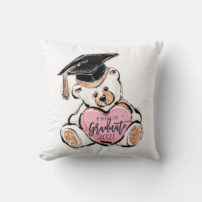 Almofada Travesseiro decorativo de Urso de Pó Graduado (Frente)