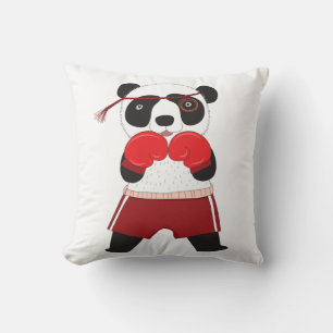 Almofada Travesseiro decorativo de Urso Panda de Boxing Esp