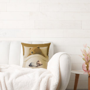 Almofada Travesseiro decorativo de Urso Personalizado de Cu