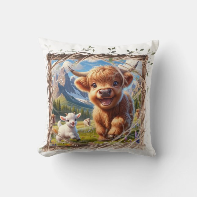 Almofada Travesseiro decorativo de Vaca do Planalto - Decor (Frente)