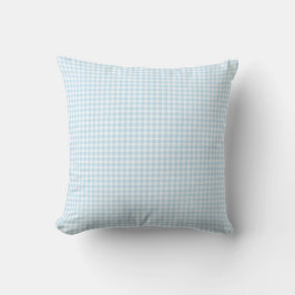 Almofada Travesseiro decorativo de Verificação Gingham Azul