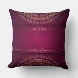 Almofada Travesseiro Decorativo de Vinho Dourado Luxo