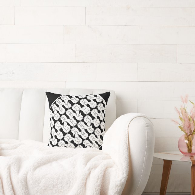Almofada Travesseiro decorativo de xadrez (Sofá)
