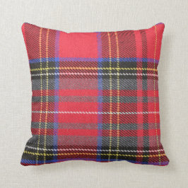 Almofada Travesseiro decorativo de Xadrez Red Tartan
