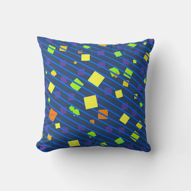 Almofada Travesseiro decorativo Decorativo Azul Confetti (Frente)