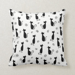 Almofada Travesseiro decorativo decorativo do gato preto