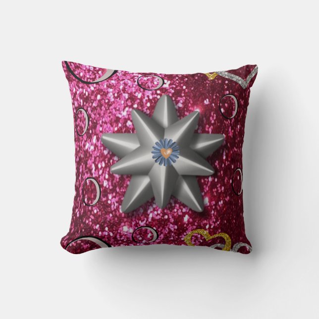 Almofada travesseiro decorativo decore estrelas (Frente)