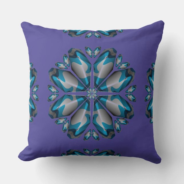 Almofada Travesseiro decorativo Design azul (Frente)