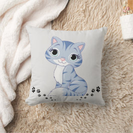 Almofada travesseiro decorativo "Design de Gato Engraçado"