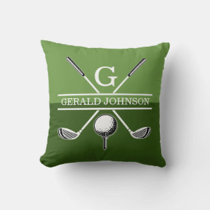 Almofada Travesseiro decorativo Design de Monograma de Golf