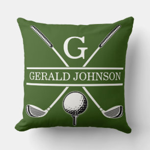 Almofada Travesseiro decorativo Design de Monograma de Golf