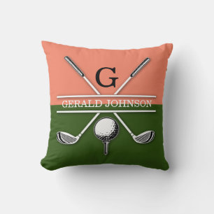 Almofada Travesseiro decorativo Design de Monograma de Golf