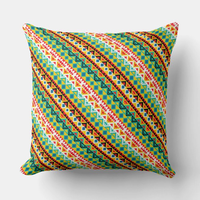 Almofada Travesseiro decorativo design de padrões aztec col (Frente)