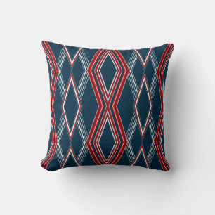 Almofada Travesseiro decorativo Design linear vermelho, bra