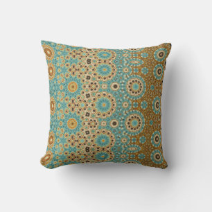 Almofada Travesseiro decorativo Design oriental, em Aqua e