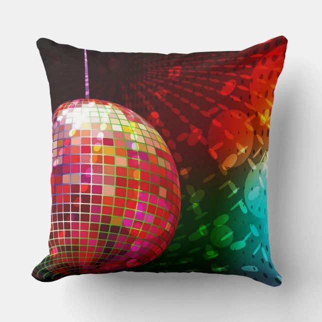 Almofada Travesseiro decorativo Disco Night Retro 70's Disc (Frente)