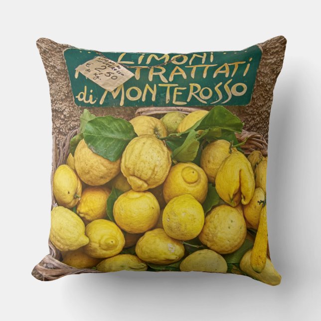 Almofada Travesseiro decorativo do algodão dos limões de (Frente)