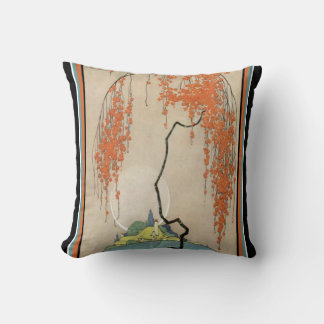 Almofada Travesseiro decorativo do Art Deco Oriental Coral 