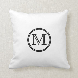 Almofada Travesseiro decorativo do branco do monograma