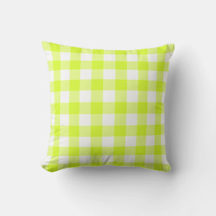 Almofada Travesseiro decorativo do branco e do verde limão