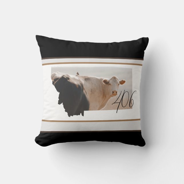 Almofada Travesseiro decorativo do Céu Azul Branco Montana  (Frente)